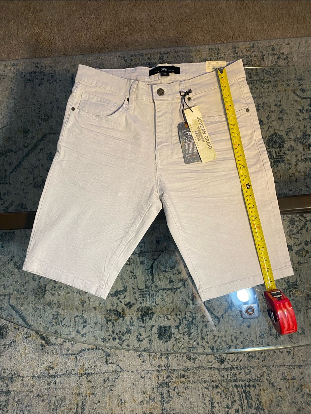 Jordan Craig Men's White Denim Jorts